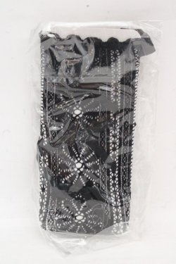 画像1: Hoshibako Works / 透かしレースリボンソックス  クロ O-26-03-07-2007-LO-ZA-IG-OS