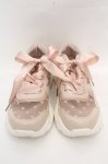 画像1: m petit by misako / ハートチュールスニーカー L ピンク O-26-03-07-2010-LO-SH-IG-ZT0311E (1)