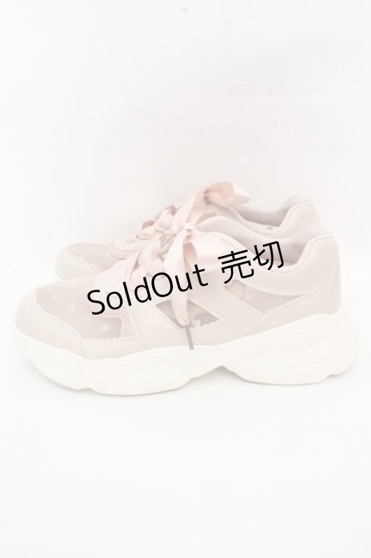 画像2: m petit by misako / ハートチュールスニーカー L ピンク O-26-03-07-2010-LO-SH-IG-ZT0311E (2)