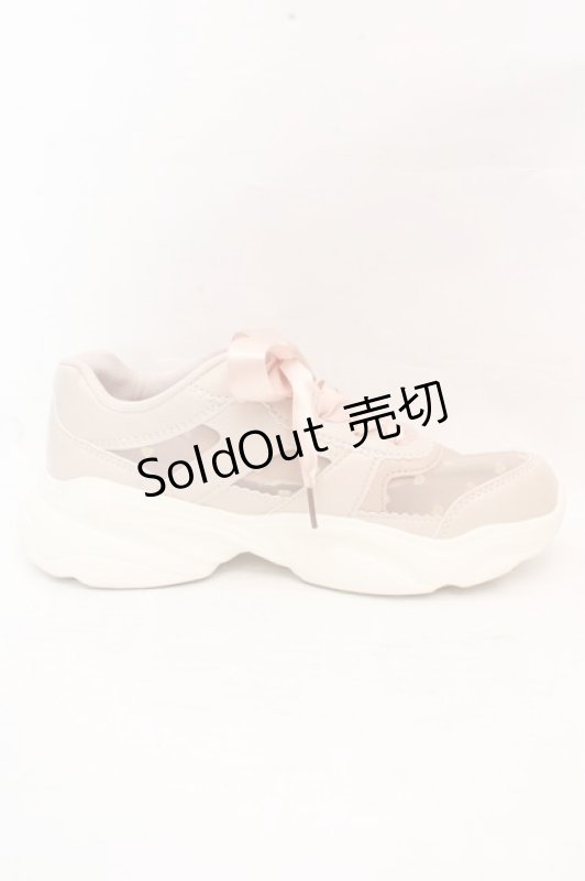 画像4: m petit by misako / ハートチュールスニーカー L ピンク O-26-03-07-2010-LO-SH-IG-ZT0311E (4)