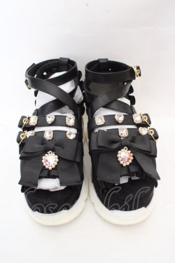 画像2: LIZ LISA / クロスストラップスニーカーサンダル M クロ O-26-03-07-2012-LO-SH-IG-OS