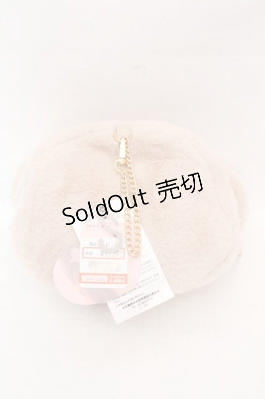 画像2: m petit by misako / AM*クマサンポーチ  アイボリー×ピンク O-26-03-07-2002-LO-ZA-IG-ZTK047 (2)