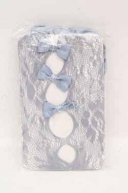 画像1: Hoshibako Works / ドール風リボン付きシースルーソックス  サックス O-26-03-07-2003-LO-ZA-IG-OS