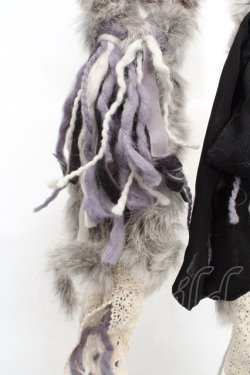 画像3: axes femme / リボンラビットファーマフラー  グレー O-26-03-07-001-AX-AC-OW-OS