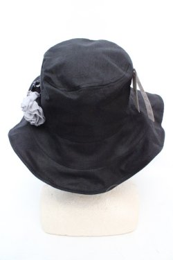 画像3: axes femme / モチーフ付きリバーシブルハット  クロ×ネイビー O-26-03-07-011-AX-AC-OW-OS