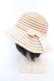 画像1: axes femme / レースボーダーハット 57.5cm ピンク O-26-03-07-013-AX-AC-OW-OS (1)