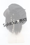 axes femme / モチーフ付きベレー  クロ O-26-03-07-002-AX-AC-OW-OS