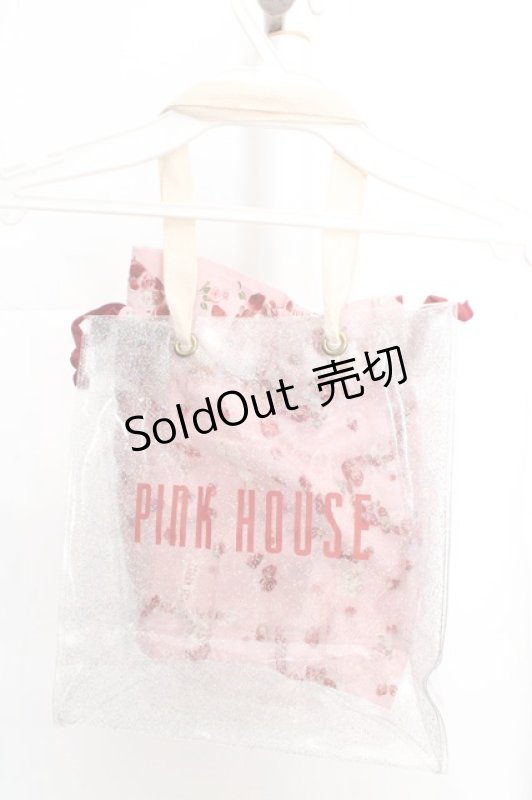 画像3: PINK HOUSE / PINK HOUSE×misako&erinko Heart Berry Rabbit クリアバッグ  ピンク×クリア O-26-03-07-016-LO-BG-IG-ZT0311E (3)
