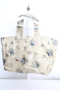 画像3: PINK HOUSE / アンティークローズナイロンバッグ  アイボリー×ブルー O-26-03-07-023-LO-BG-IG-OS