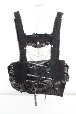 画像1: h.naoto Blood / オリジナルプリントレースアップリュック  ブラック O-26-03-07-032-HN-BG-IG-OS