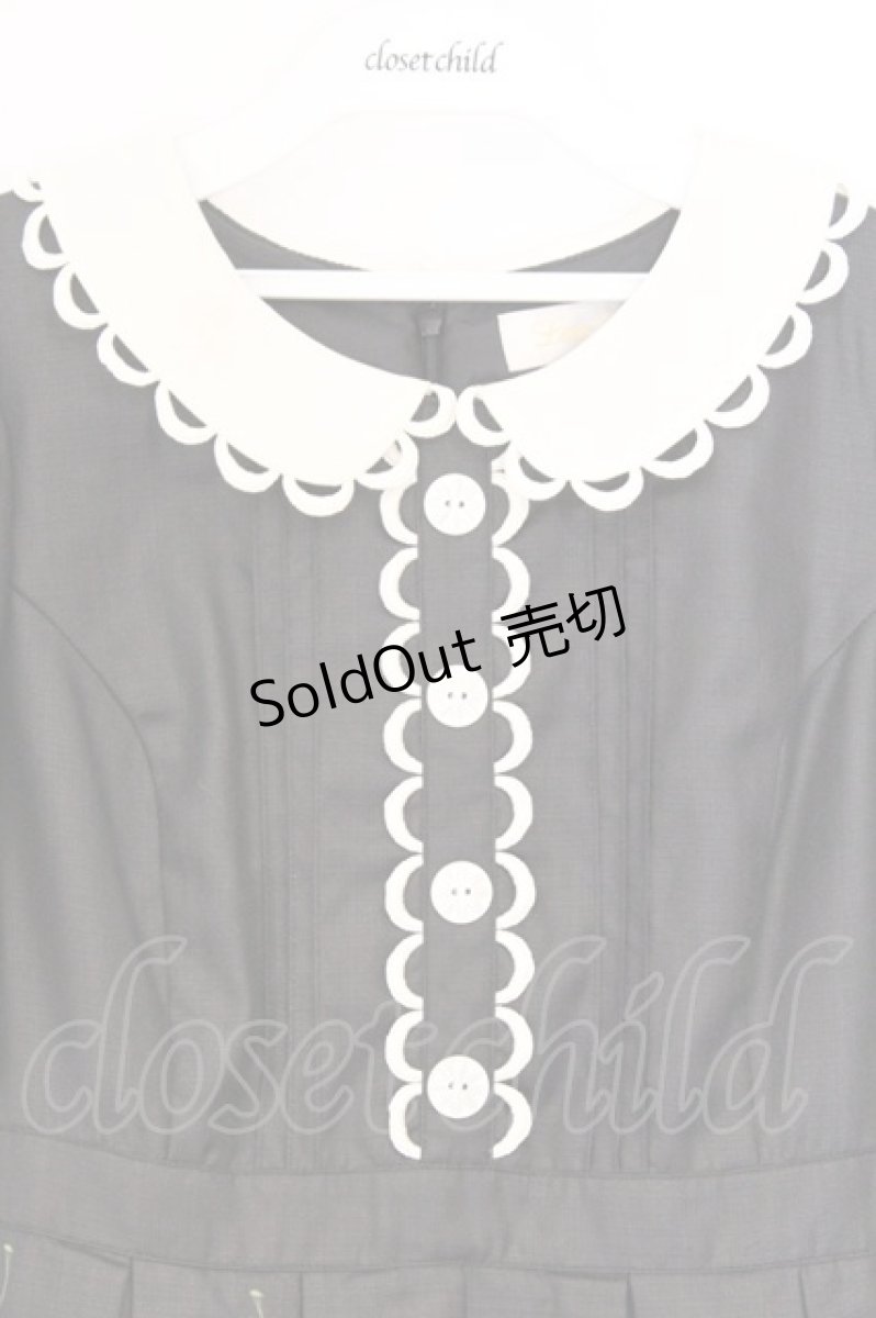 画像3: Leur Getter / Antique Lace Strawberry袖付きワンピース M クロ O-26-03-08-003-LU-OP-OW-OS (3)
