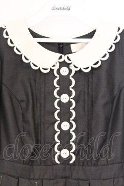 画像3: Leur Getter / Antique Lace Strawberry袖付きワンピース M クロ O-26-03-08-003-LU-OP-OW-OS