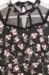 画像2: EATME / Rose Floral Patternワンピース S クロ O-26-03-08-031-LO-OP-OW-OS (2)