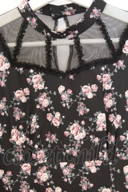 画像2: EATME / Rose Floral Patternワンピース S クロ O-26-03-08-031-LO-OP-OW-OS