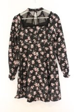 画像3: EATME / Rose Floral Patternワンピース S クロ O-26-03-08-031-LO-OP-OW-OS (3)