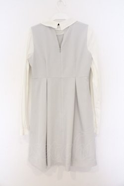 画像3: EATME / シャツドッキングワンピース S ライトグレー×シロ O-26-03-08-032-LO-OP-OW-OS