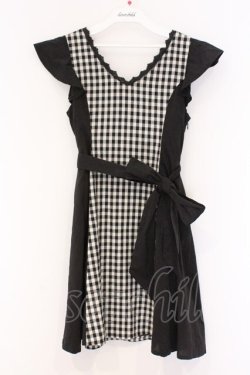 画像1: EATME / ギンガム切り替えワンピース S クロ O-26-03-08-033-LO-OP-OW-OS