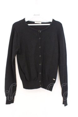 画像1: EATME / ロゴプレート付カーディガン F クロ O-26-03-08-035-LO-TO-OW-OS