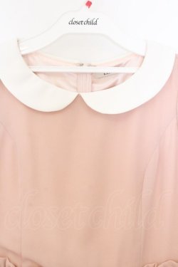 画像2: EATME / プリーツ切り替え丸襟ワンピース S オレンジ系ピンク O-26-03-08-039-LO-OP-OW-OS