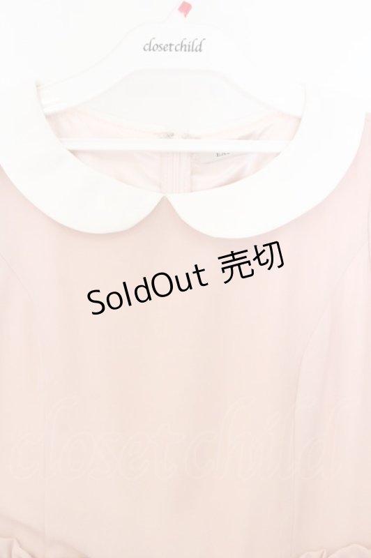 画像2: EATME / プリーツ切り替え丸襟ワンピース S オレンジ系ピンク O-26-03-08-039-LO-OP-OW-OS (2)