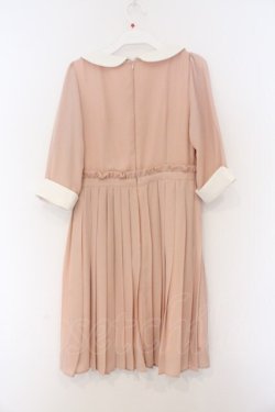 画像3: EATME / プリーツ切り替え丸襟ワンピース S オレンジ系ピンク O-26-03-08-039-LO-OP-OW-OS