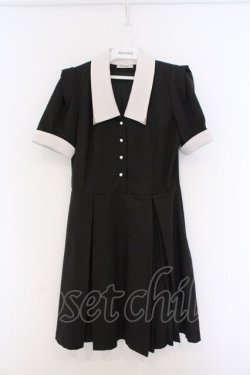 画像1: EATME / バイカラーWボックスワンピース S クロ×シロ O-26-03-08-040-LO-OP-OW-OS