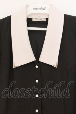 画像2: EATME / バイカラーWボックスワンピース S クロ×シロ O-26-03-08-040-LO-OP-OW-OS