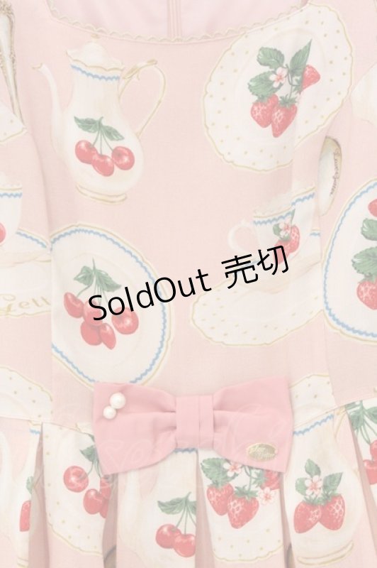 画像2: Leur Getter / フルーツプレートノースリーブワンピース M ピンク O-26-03-08-004-LU-OP-OW-OS (2)