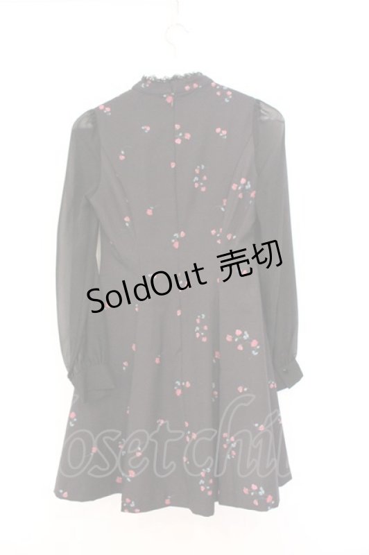 画像3: EATME / CROSS ROSE FLOWERデコルテワンピース S クロ O-26-03-08-041-LO-OP-OW-OS (3)