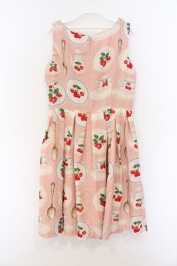 画像3: Leur Getter / フルーツプレートノースリーブワンピース M ピンク O-26-03-08-004-LU-OP-OW-OS