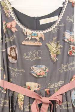 画像2: Leur Getter / Victorianノースリーブワンピース M グレー O-26-03-08-005-LU-OP-OW-OS