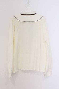 画像3: axes femme / カードル刺繍襟ブラウス L キナリ O-26-03-08-013-AX-BL-OW-OS