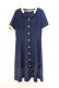 画像1: Fi.n.t / スカラップ開衿ワンピース F ネイビー O-26-03-08-002-CA-OP-OW-OS (1)