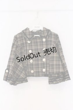 画像1: axes femme POETIQUE / ダブルボタンケープジャケット M グリーン O-26-03-08-016-AX-JA-OW-OS