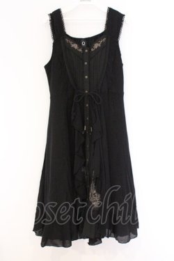 画像1: Ozz oneste / カメオエンジェルジャンパースカート  ブラック O-26-03-08-020-OO-OP-OW-OS