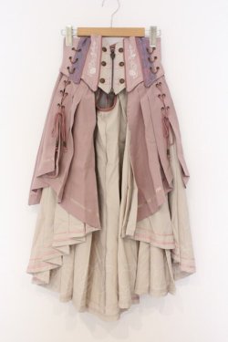 画像1: Ozz oneste / Fairy tail Roseコルセットスカート  ピンク O-26-03-08-021-OO-SK-OW-OS