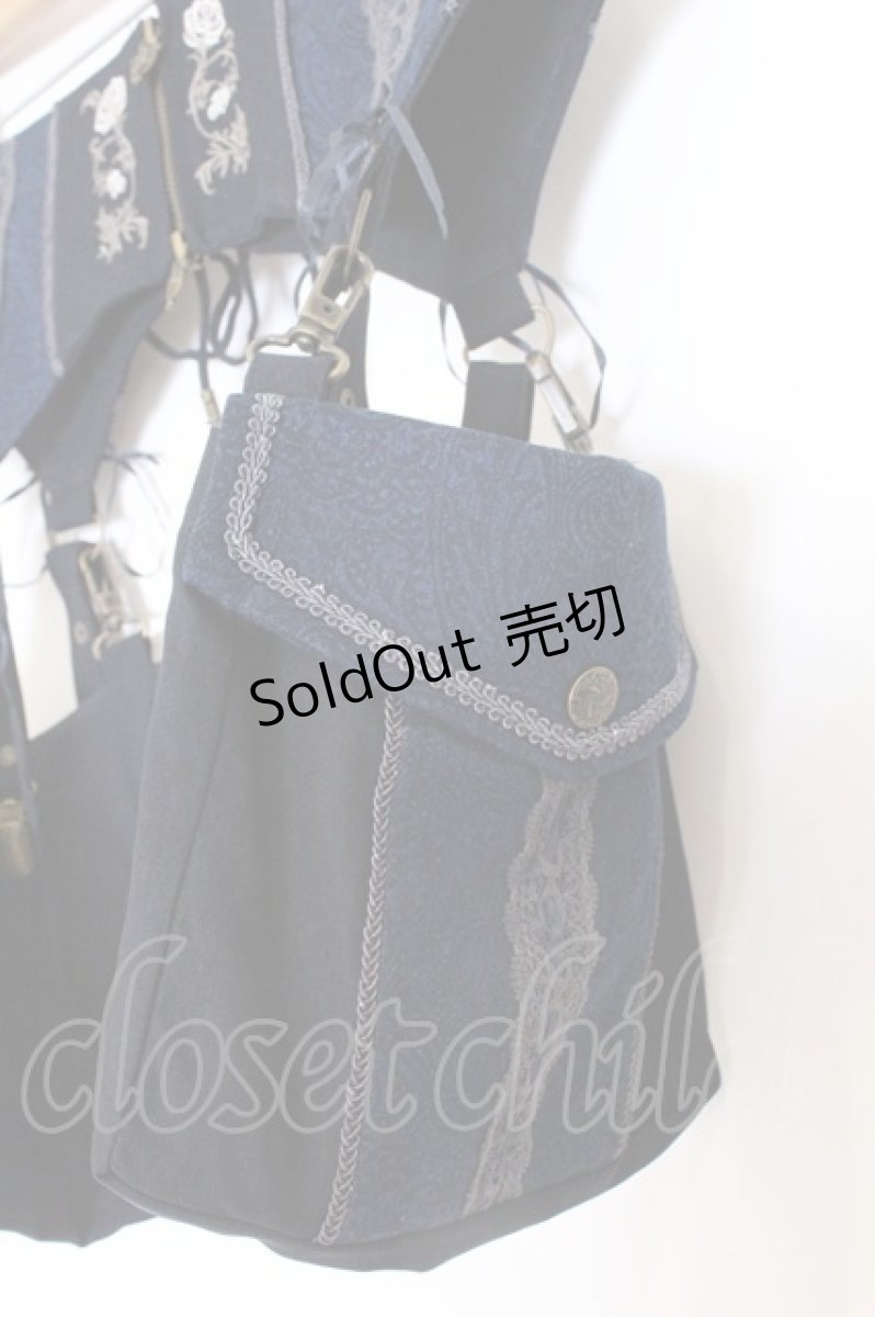 画像3: Ozz Croce / 薔薇刺繍フラップ付きコルセット  ブルー O-26-03-08-022-OO-ZA-OW-ZI (3)