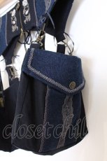 画像3: Ozz Croce / 薔薇刺繍フラップ付きコルセット  ブルー O-26-03-08-022-OO-ZA-OW-OS (3)