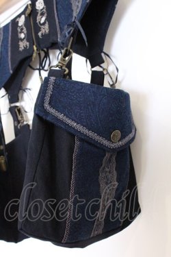 画像3: Ozz Croce / 薔薇刺繍フラップ付きコルセット  ブルー O-26-03-08-022-OO-ZA-OW-OS