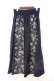 画像3: axes femme / フラワージャガード切替スカート F ネイビー O-26-03-08-023-AX-SK-OW-OS (3)