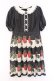 画像1: Leur Getter / Antique Lace Strawberry袖付きワンピース M クロ O-26-03-08-003-LU-OP-OW-OS (1)