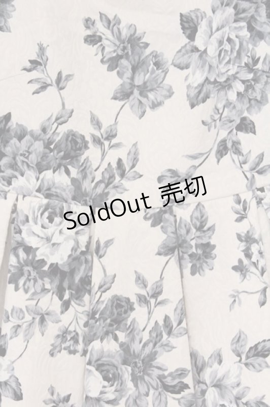 画像2: EATME / オリジナルローズ柄ジャカードワンピース S シロ O-26-03-08-027-LO-OP-OW-OS (2)