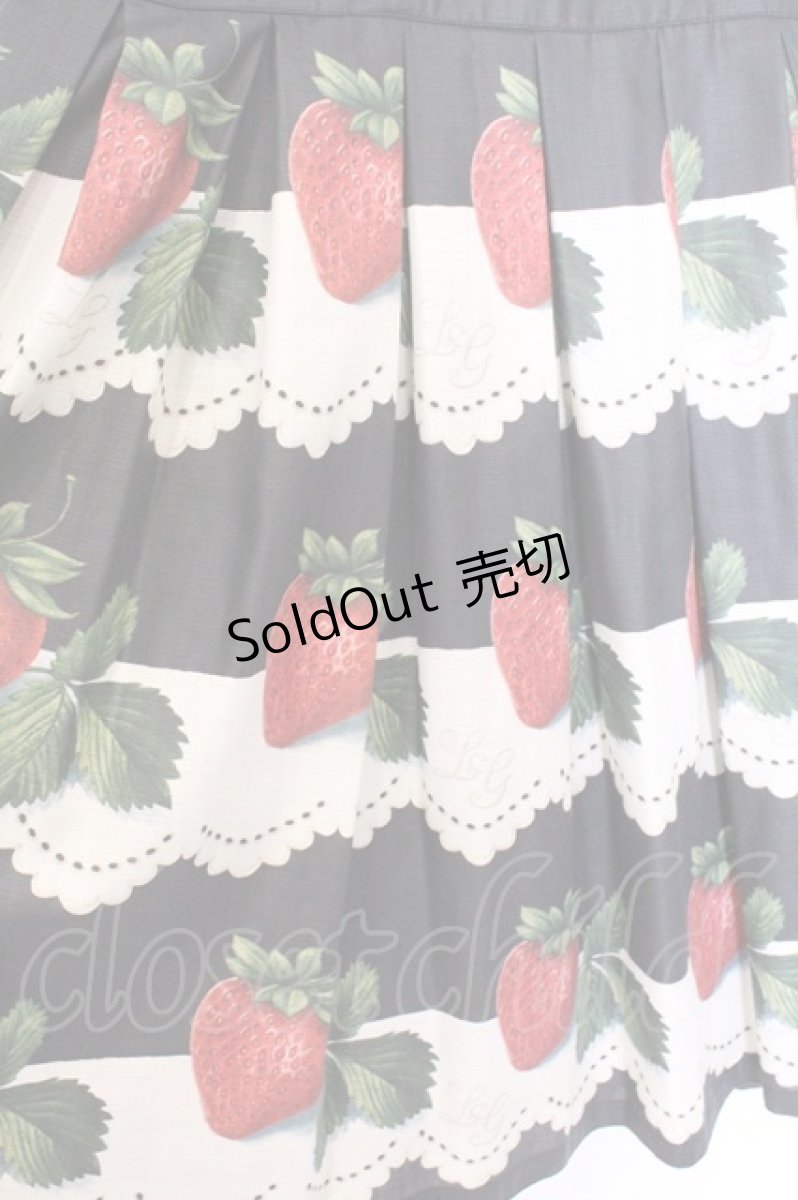 画像2: Leur Getter / Antique Lace Strawberry袖付きワンピース M クロ O-26-03-08-003-LU-OP-OW-OS (2)