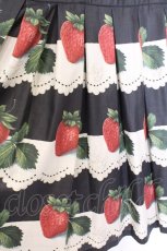 画像2: Leur Getter / Antique Lace Strawberry袖付きワンピース M クロ O-26-03-08-003-LU-OP-OW-OS (2)