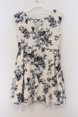 画像3: EATME / オリジナルローズ柄ジャカードワンピース S シロ O-26-03-08-027-LO-OP-OW-OS