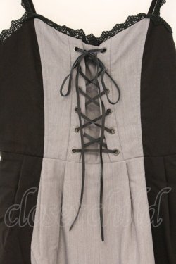 画像2: EATME / バイカラータイトワンピース S クロ×グレー O-26-03-08-029-LO-OP-OW-OS