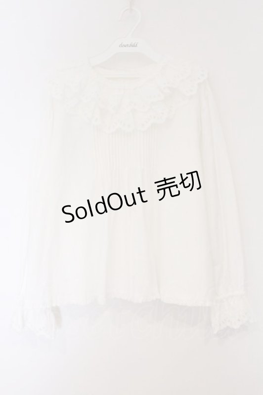 画像1: PINK HOUSE / スカラップレース使いダンガリーブラウス  シロ O-26-03-09-027-LO-BL-IG-OS (1)