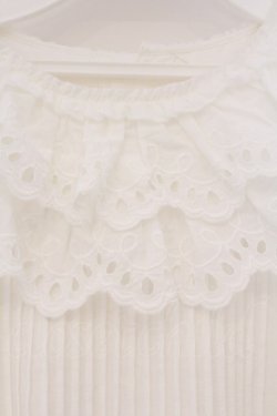 画像2: PINK HOUSE / スカラップレース使いダンガリーブラウス  シロ O-26-03-09-027-LO-BL-IG-OS