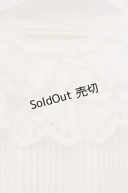 画像2: PINK HOUSE / スカラップレース使いダンガリーブラウス  シロ O-26-03-09-027-LO-BL-IG-OS (2)