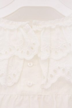 画像5: PINK HOUSE / スカラップレース使いダンガリーブラウス  シロ O-26-03-09-027-LO-BL-IG-OS